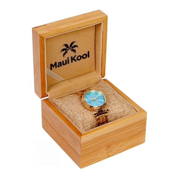 Maui Kool Steel & Wood Hybrid Watch Paia Collection for Women Analog Watch. - Picture 1 of 10